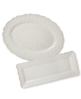 Certified International Isabella Crackle Melamine Platters, Set of 2