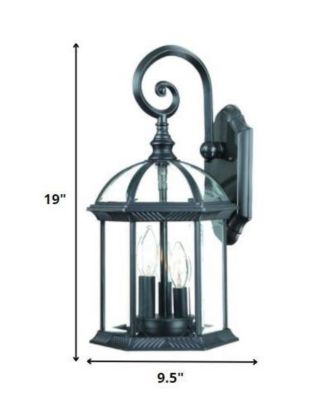 Eastern Lantern Wall Light – Three-Light Design for Porch & Garden