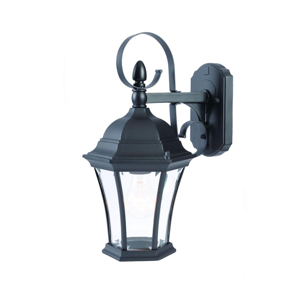 Wall Mounted Swing Arm Hanging Lantern Sconce for Home and Porch Decor - Matte Black