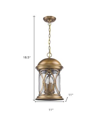 Lincoln 4-Light Antique Brass Hanging Light