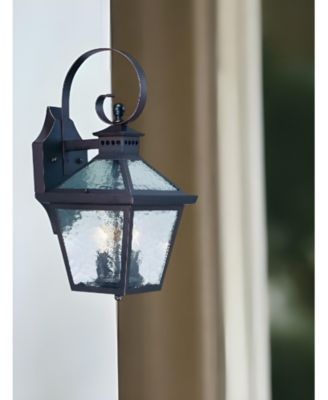 Hammered Glass Wall Light Fixture for Bathroom and Hallway Lighting