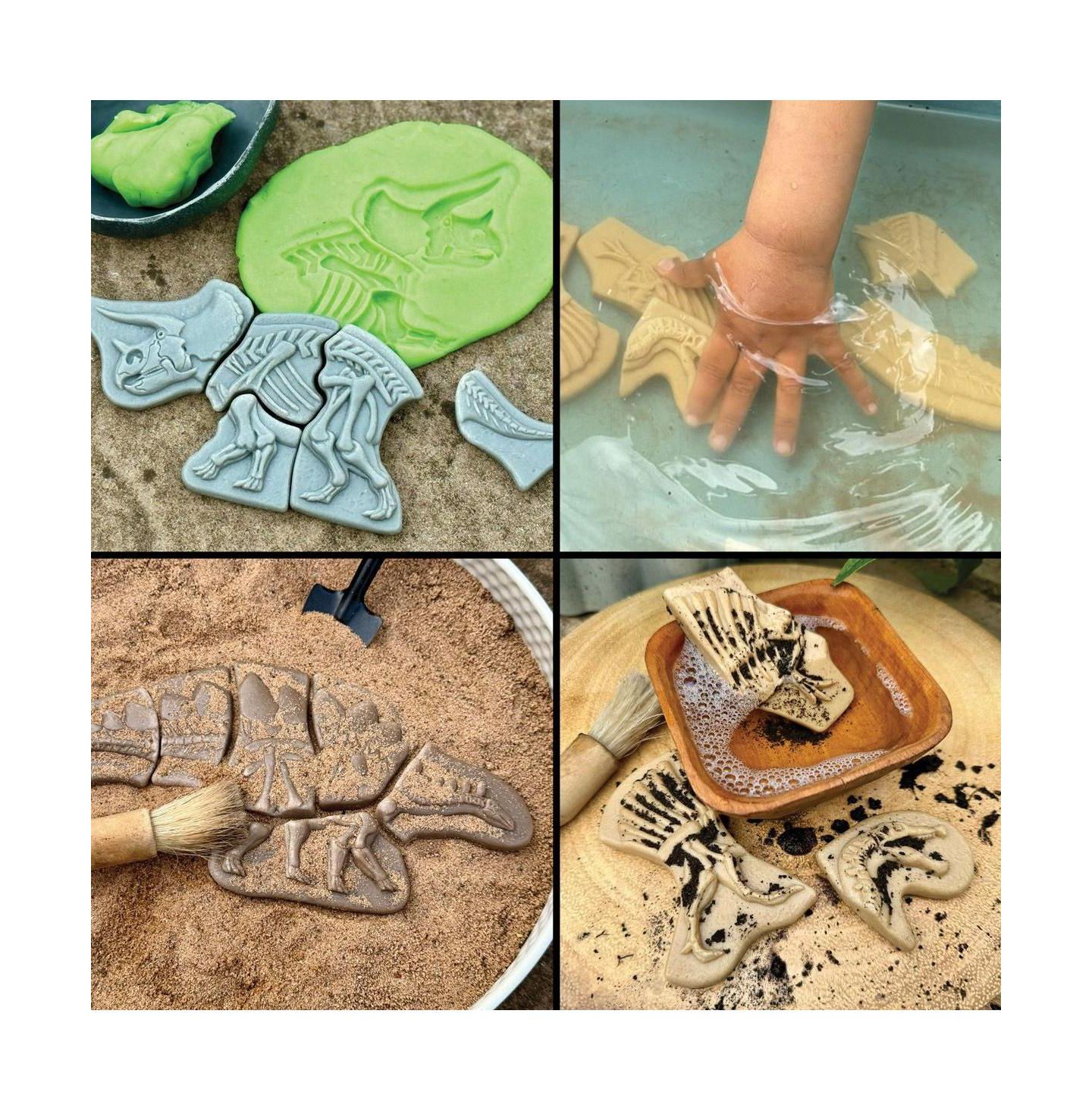 Детские игрушки Yellow Door Dig and Discover Dinosaur Tactile Skeletons - Set of 6, цвет: Разноцветный — фото 3