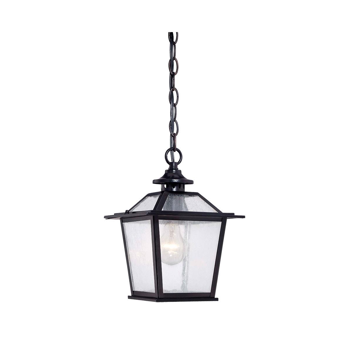 Hanging Terrarium Light &#x2013; Modern Pendant for Living Room & Garden - Black