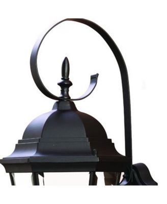 Three Light Dark Brown Swing Arm Lantern Wall Light