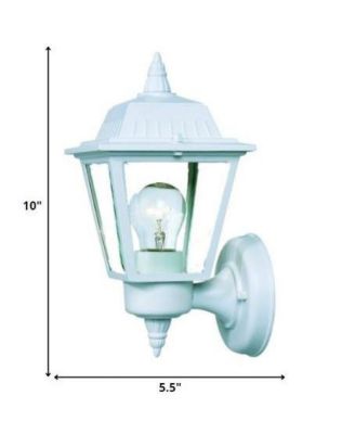 White Cast Aluminum Outdoor Wall Light