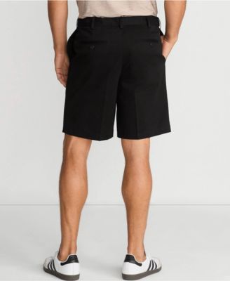 Men's No Iron 9" Comfort Waist Plain Front Chino Short