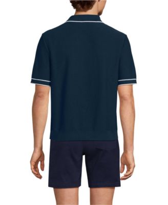 Men's Short Sleeve Cooling Zip Sweater Polo