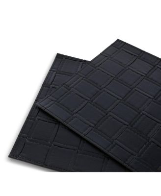 Bostonian Reversible Premium Leather Wipe Clean Placemat 12" x 18" Rectangular Placemats Set of 4