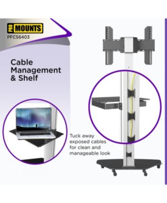 Premium Portrait & Landscape Rolling TV Stand Mount for 32"-84" TVs Holds up to 88Lbs