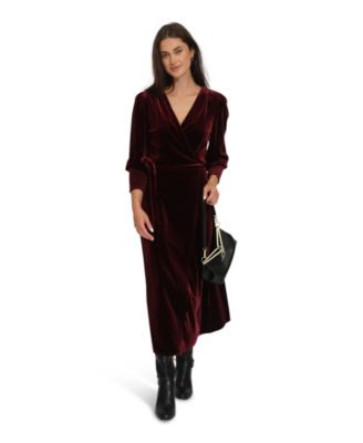 Women's Current Mood Velvet Wrap Dress