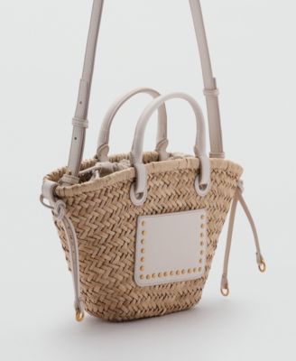 Women's Small Double Handle Natural Fiber Bag