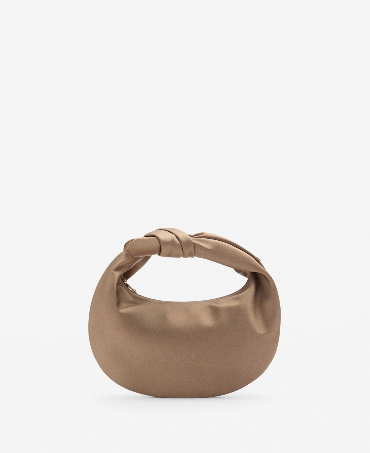 Mango Women's Satin Medium Size Handbag In Beige