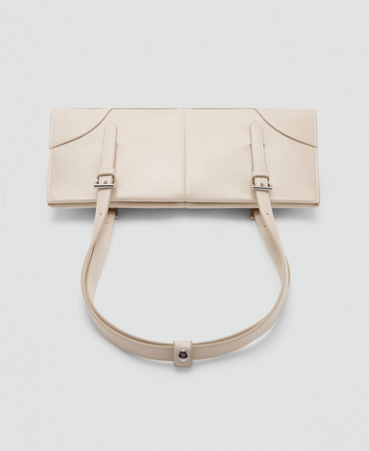 Mango Women's Buckles Shoulder Bag In Off White