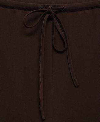 Women's Elastic Waist Wide Leg Trousers