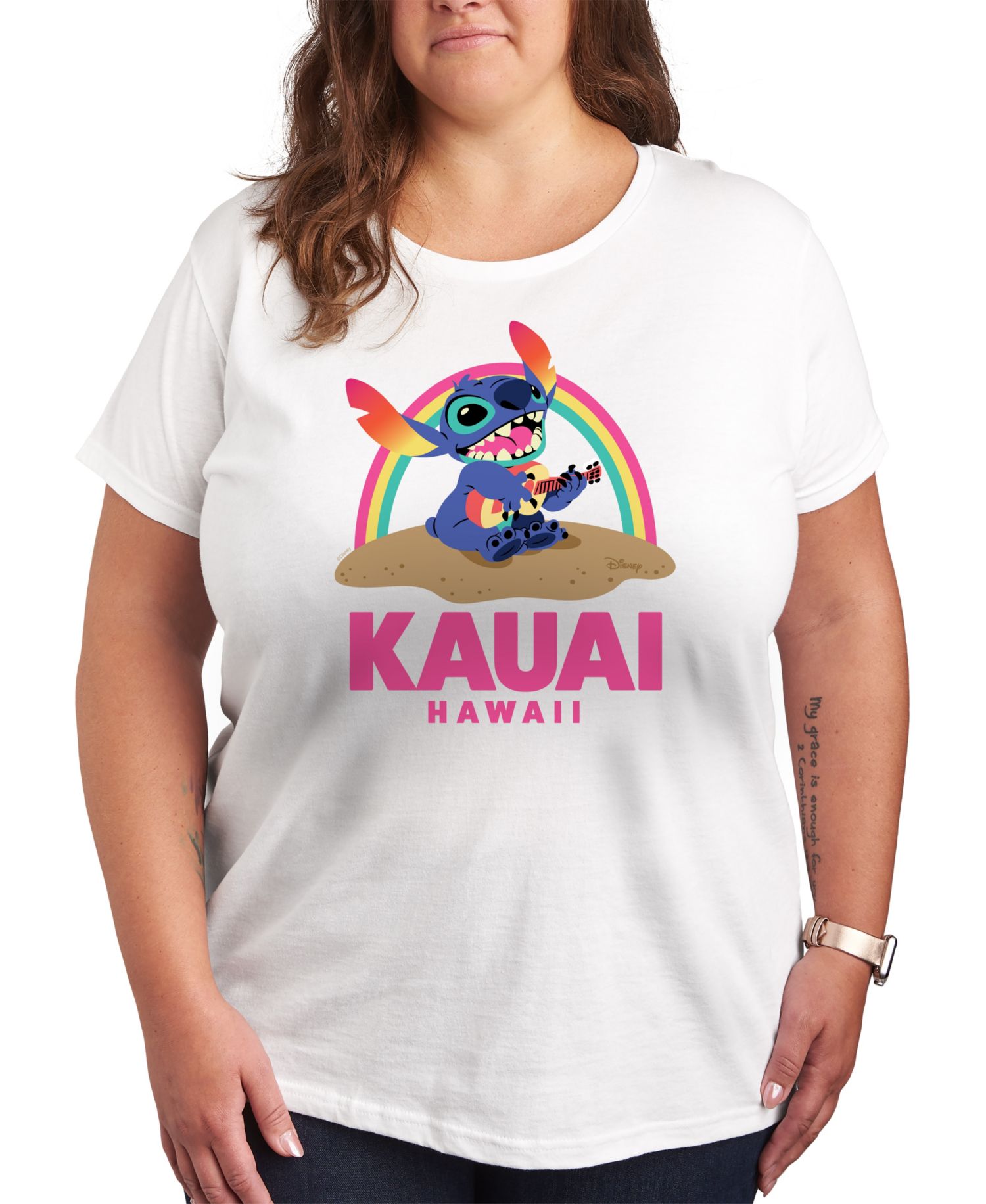 Plus Size Lilo Stitch Kauai Hawaii Graphic T-Shirt