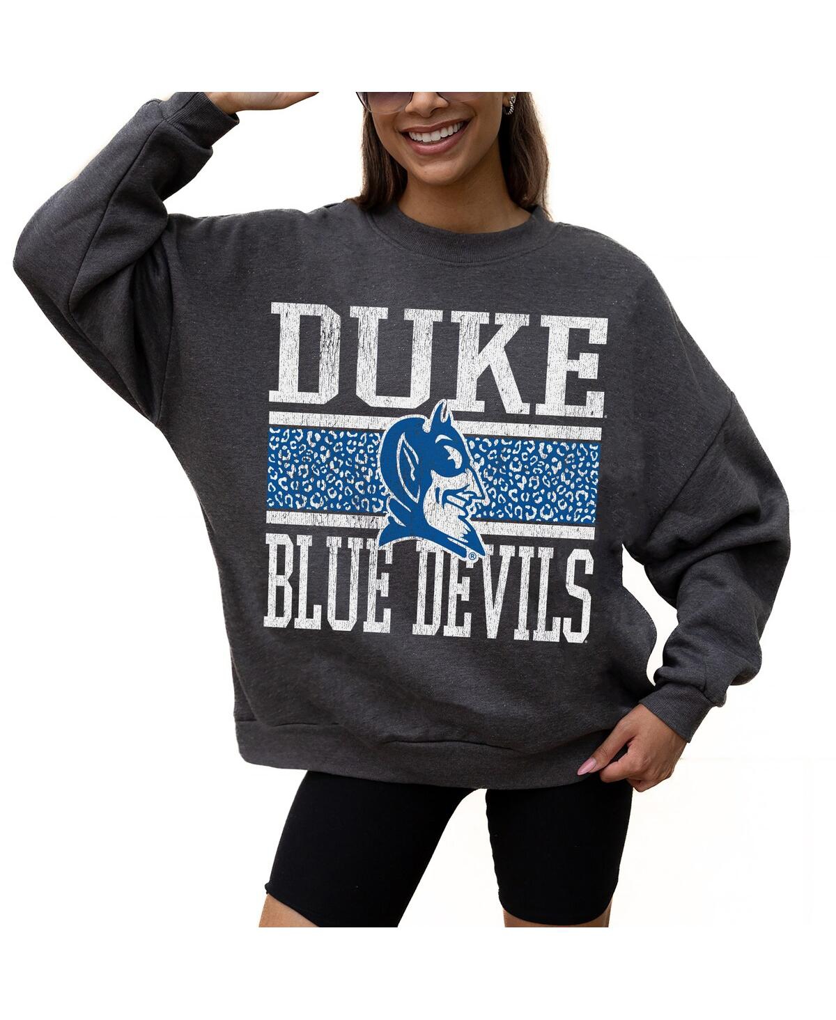 Shop Gameday Couture Women's Charcoal Duke Blue Devils Premium Fleece Pullover Sweatshirt