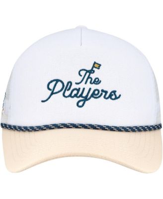 Men's White/Tan THE PLAYERS Nailhead Canvas Rope Adjustable Hat