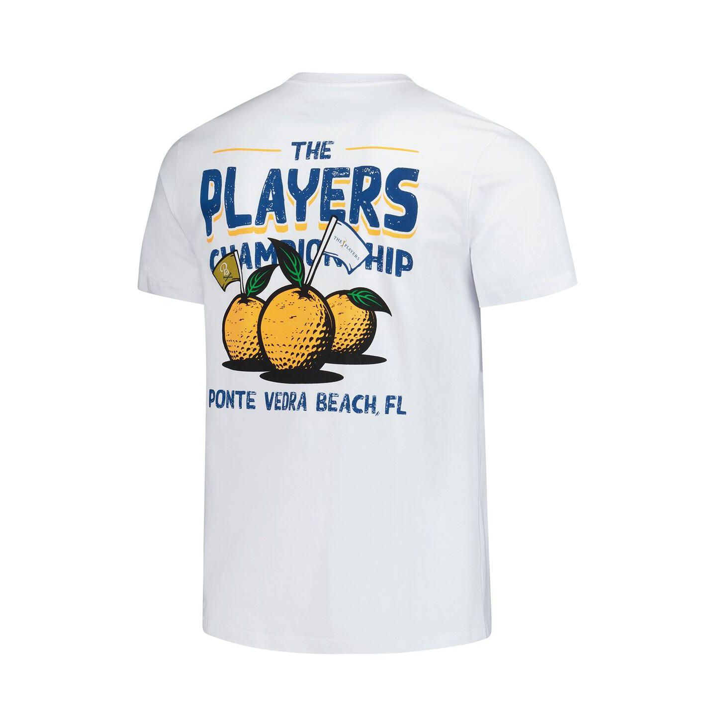 Мужская футболка Barstool Golf White the Players Florida Orange Garment Dyed — фото 2