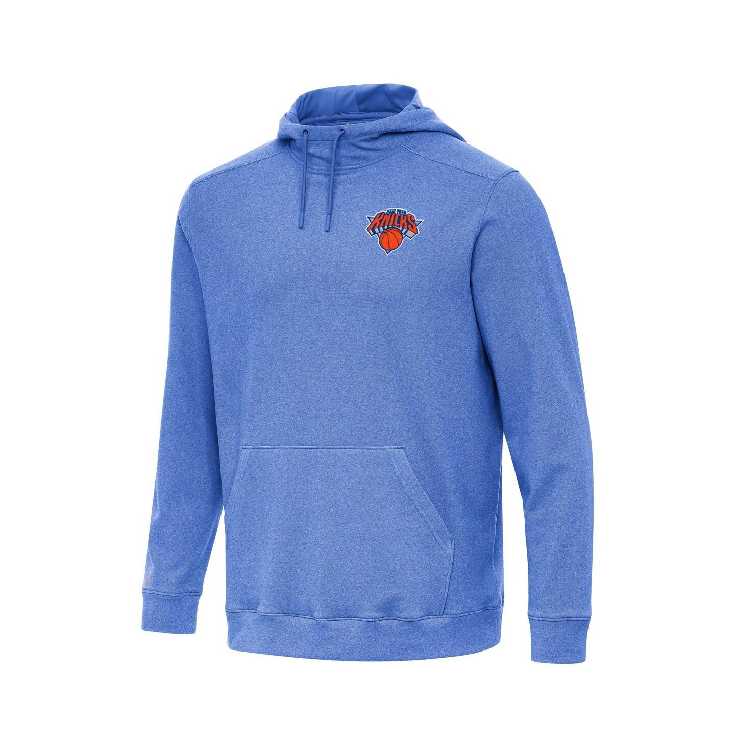 Мужское худи Antigua Heather Blue New York Knicks Cloud Pullover — фото 1