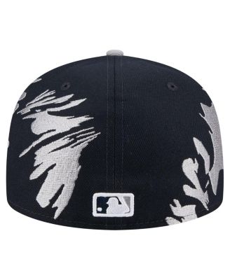 Men's Navy/Gray Detroit Tigers Retro Pattern 59FIFTY Fitted Hat