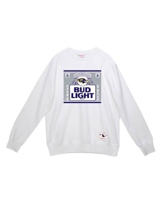 Men's Light White Baltimore Ravens The Crest Pullover Sweatshirt