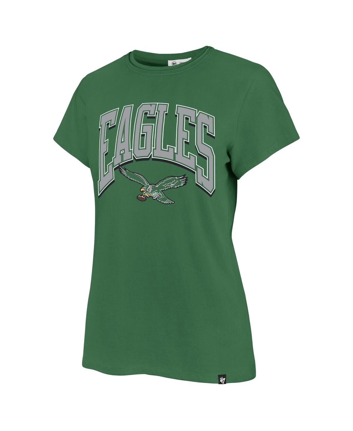 47 BRAND WOMEN'S KELLY GREEN PHILADELPHIA EAGLES TREASURE FRANKIE T-SHIRT 