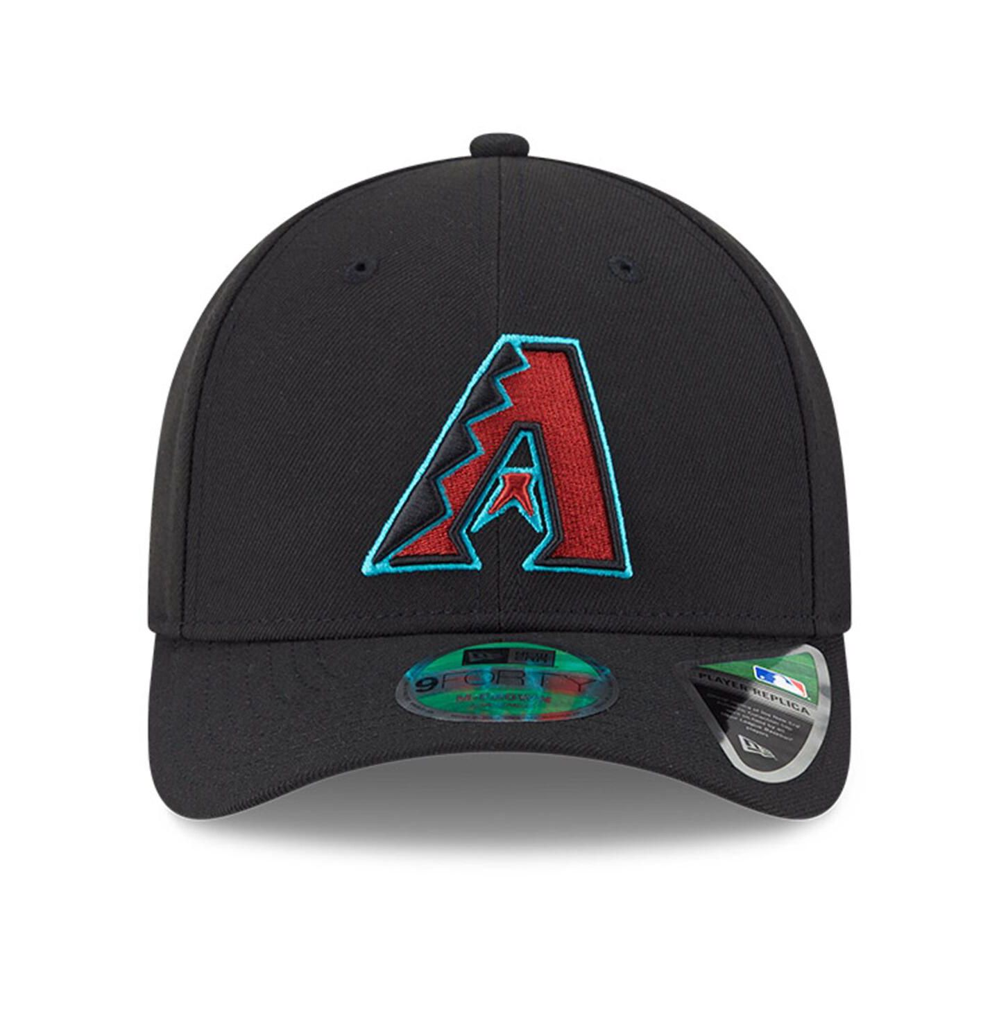 Мужская кепка New Era Black Arizona Diamondbacks Player Replica 9FORTY Adjustable Hat — фото 5
