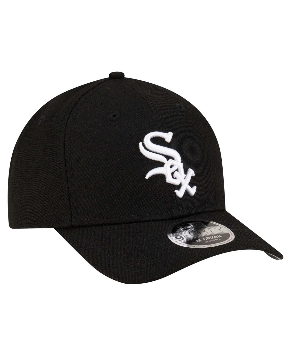 NEW ERA MEN'S BLACK CHICAGO WHITE SOX PLAYER REPLICA 9FORTY ADJUSTABLE HAT 