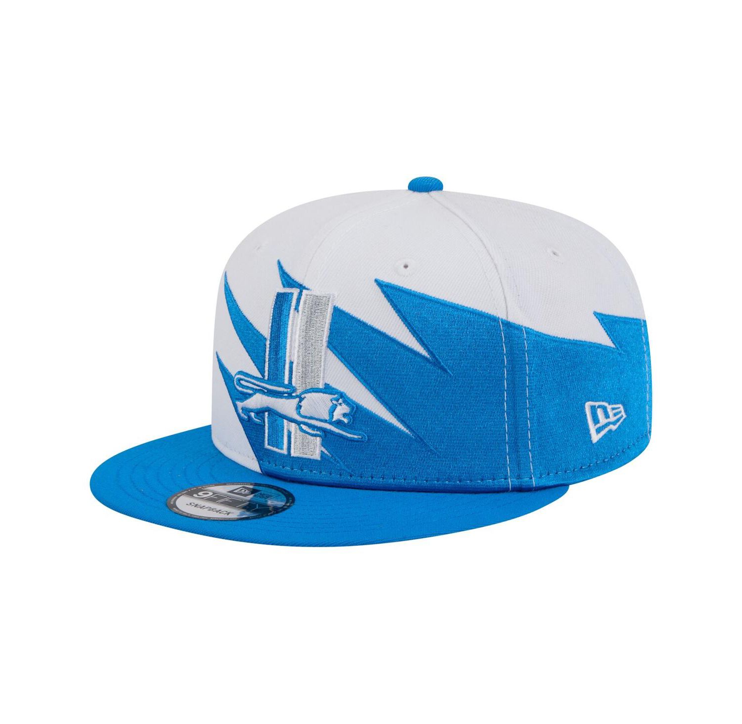 Men's Blue Detroit Lions Throwback Jagged 9FiFTY Snapback Hat