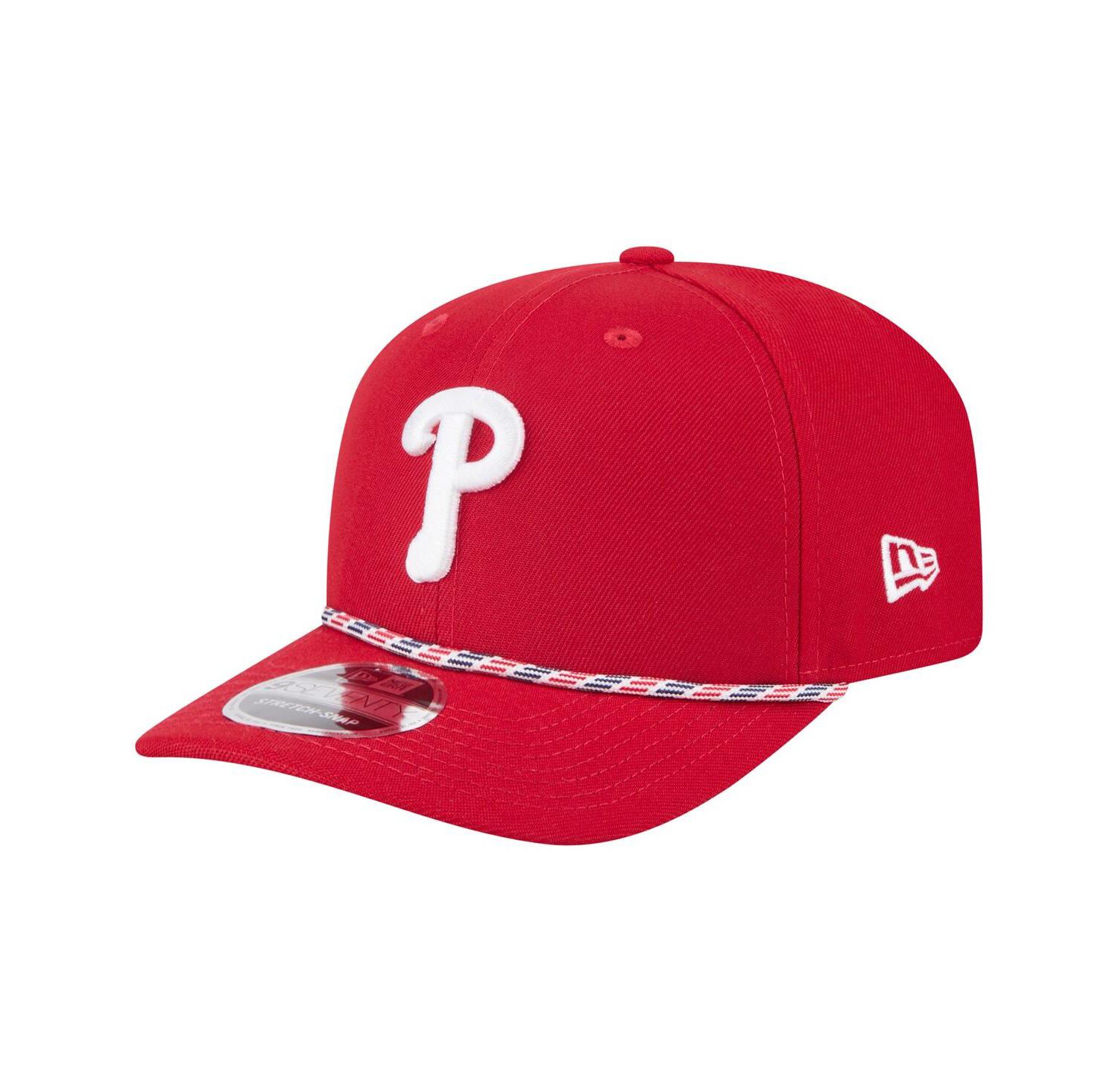 Men's Red Philadelphia Phillies Multi-Rope 9SEVENTY Stretch-Snap Hat