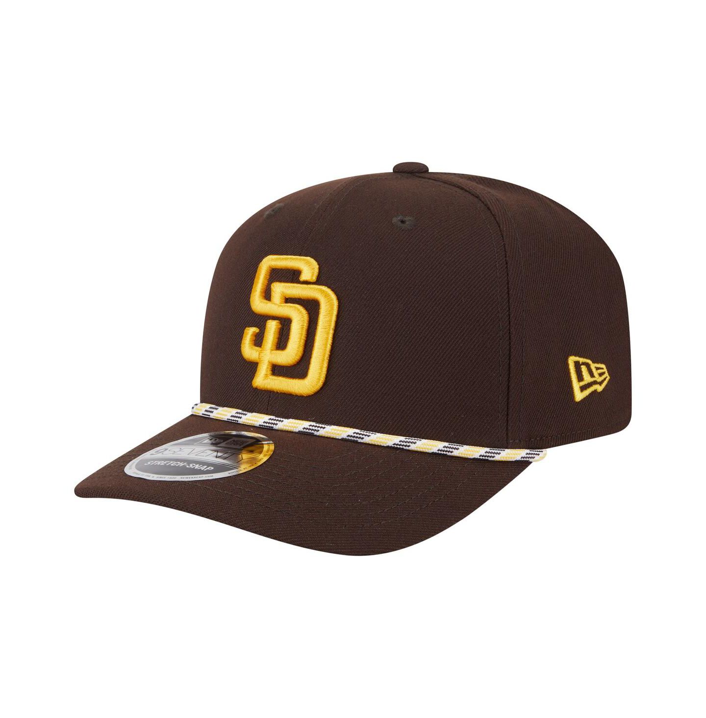 Мужской головной убор New Era Brown San Diego Padres Multi-Rope 9SEVENTY Stretch-Snap Hat — фото 1