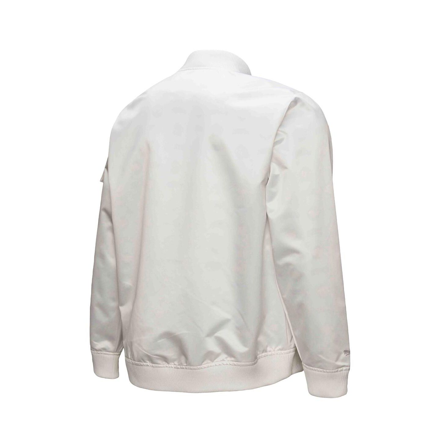 Мужская куртка Mitchell & Ness White Memphis Grizzlies Hardwood Classics Nights Team Leader Satin Full-Zip — фото 3
