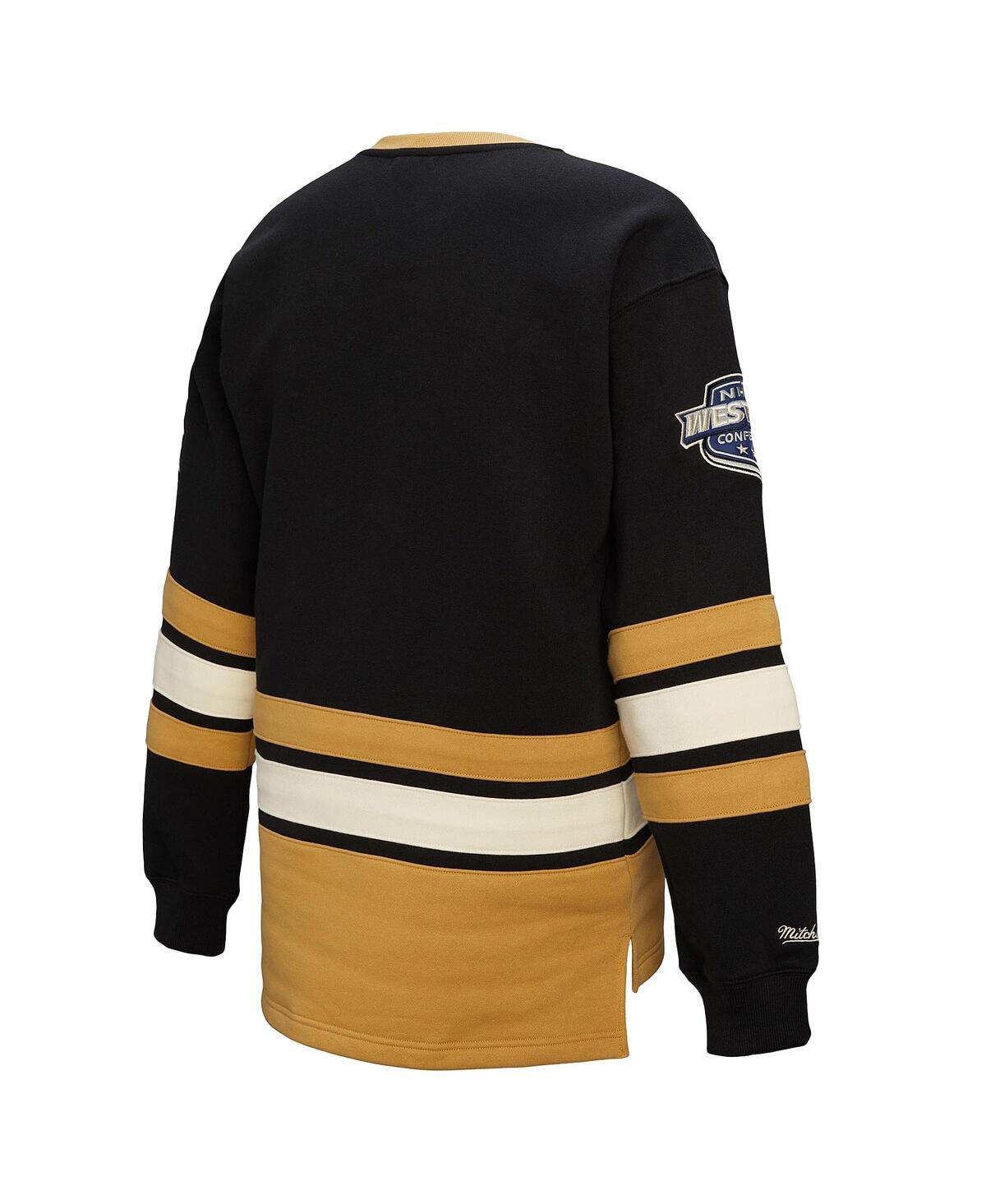 Mitchell & Ness Women's Black Vegas Golden Knights Heritage Lace-up Pullover Sweatshirt In Black