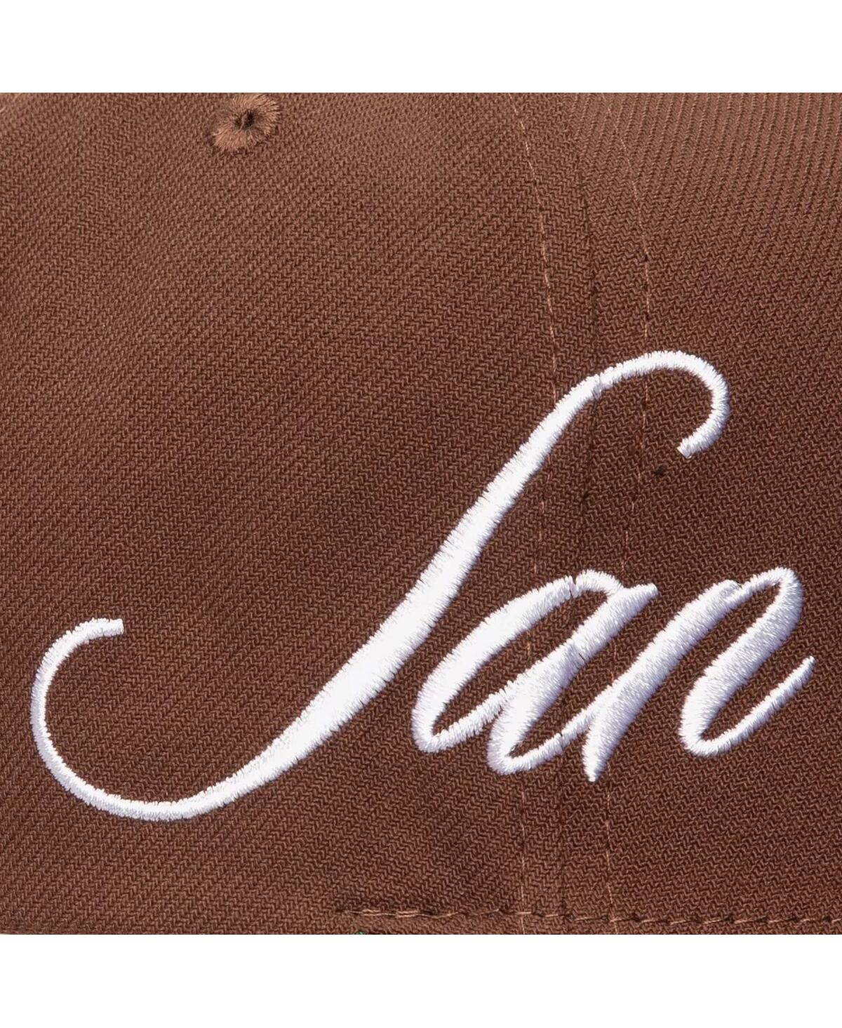 Mitchell & Ness Men's Brown San Diego Padres Just Don X Mlb Lux Script Snapback Hat In Brown