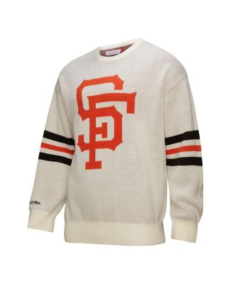 Men's Cream San Francisco Giants Retro Pullover Sweater