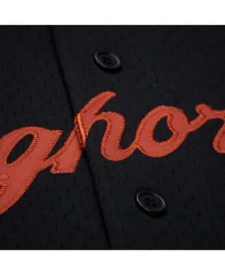 Men's Black Texas Longhorns On The Clock Full-Button Fashion Jersey