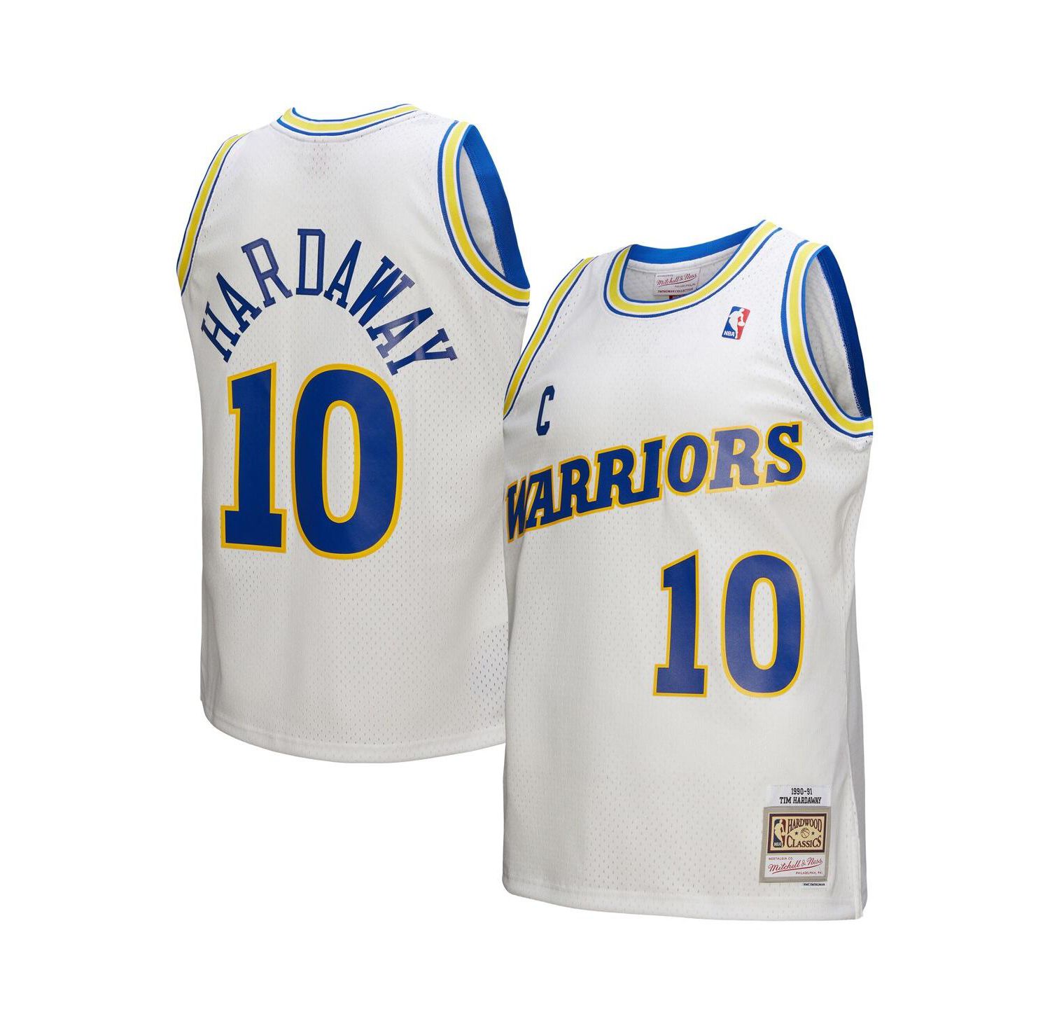 Men's Tim Hardaway White Golden State Warriors Hardwood Classics 1990/91 Swingman Jersey