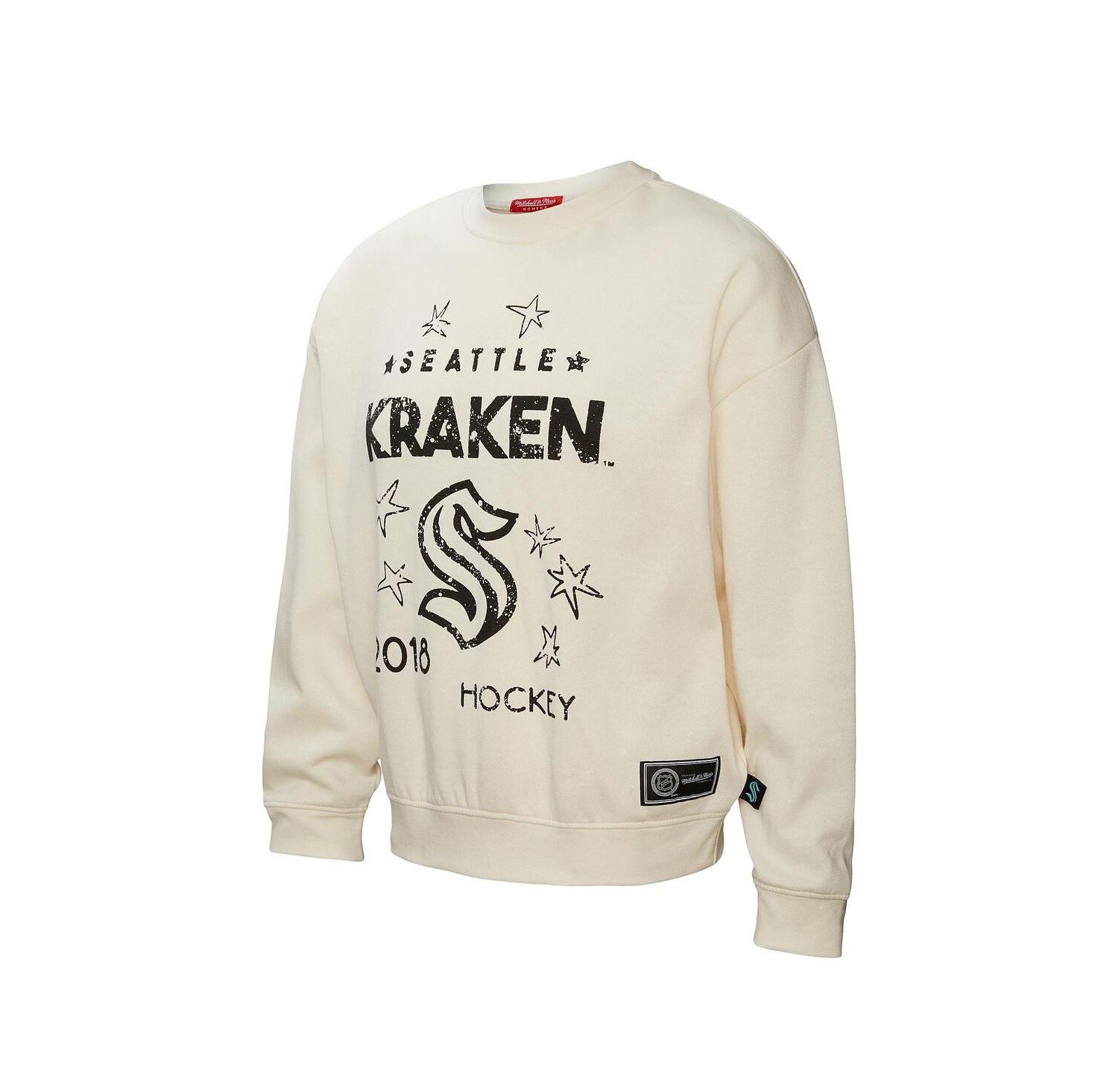 Women's Cream Seattle Kraken Logo 3.0 Pullover Sweatshirt
