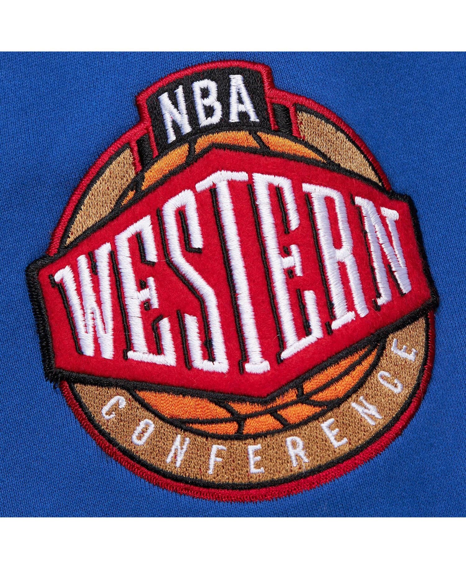 Men's Royal Golden State Warriors Chainstitch Applique Vintage Heavyweight Pullover Hoodie