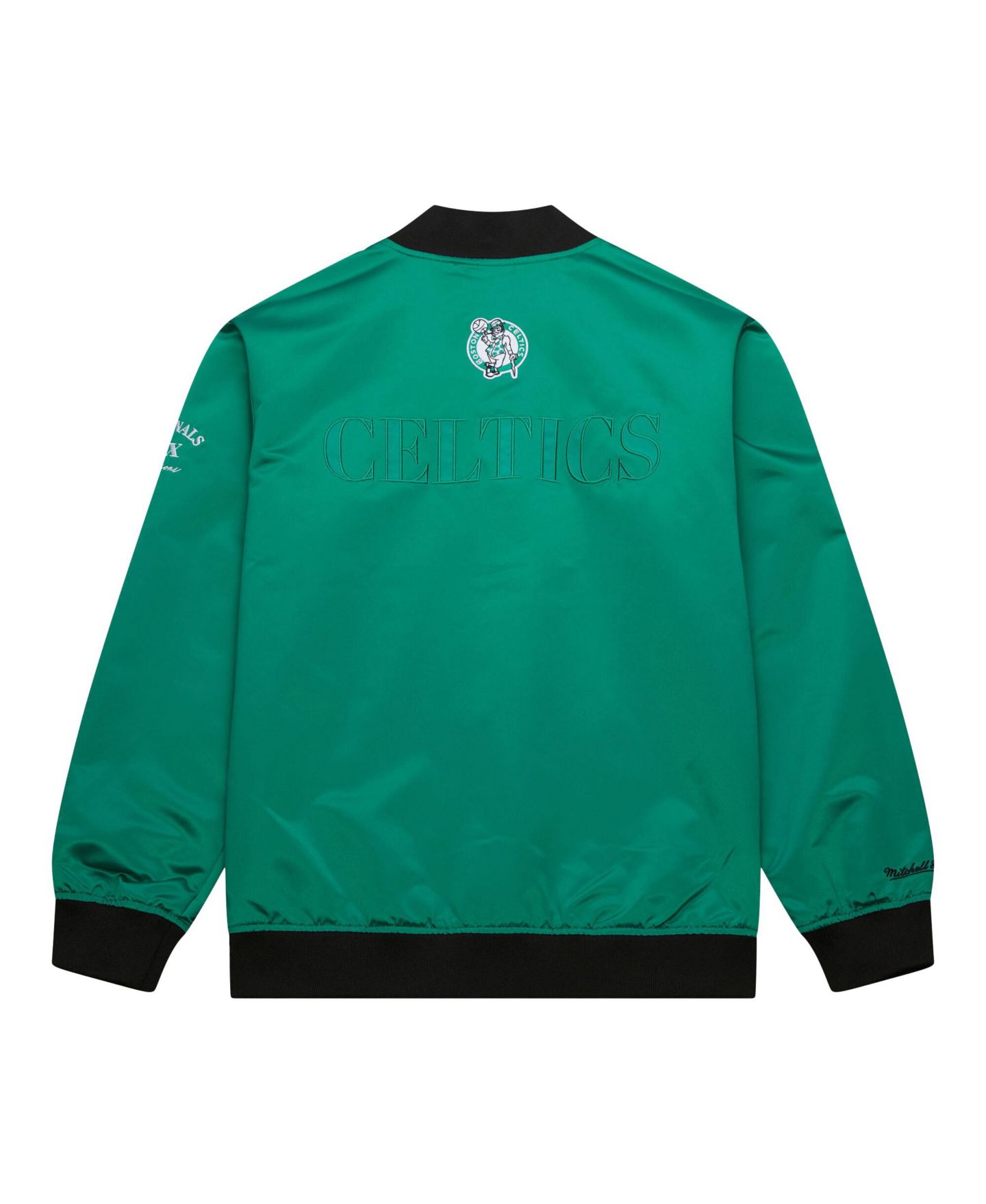Мужская куртка Mitchell & Ness Kelly Green Boston Celtics Hardwood Classics Team OG 3.0 Lightweight Satin Full-Snap — фото 2