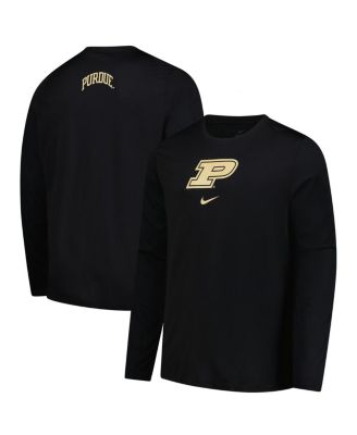 Nike - Men's Black Purdue Boilermakers Basketball Shootaround Long Sleeve T-Shirt