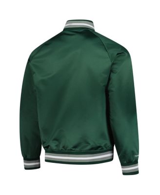 Men's Green Michigan State Spartans Lightweight Current Logo Satin Full-Snap Jacket