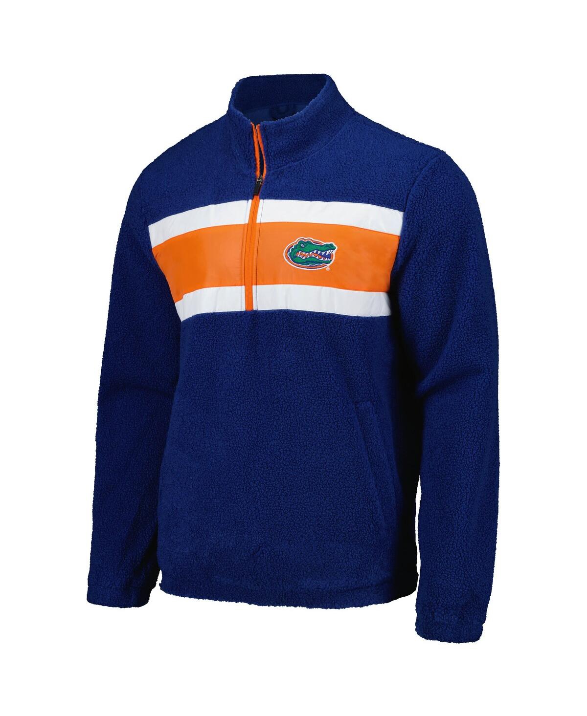 Shop G-iii Sports By Carl Banks Men's Royal Florida Gators Pinch Runner Half-zip Top