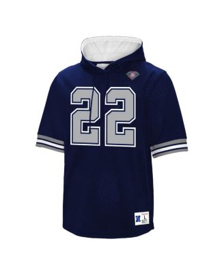 Men's Emmitt Smith Navy Dallas Cowboys Retired Player Mesh Name Number Hoodie T-Shirt