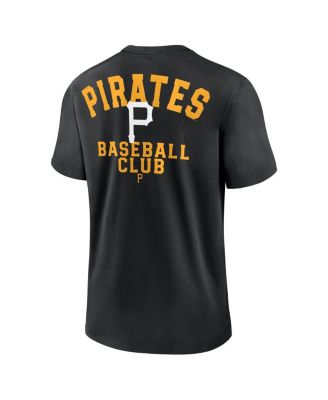 Men's Black Pittsburgh Pirates Cooperstown Collection Rewind Slogan T-Shirt