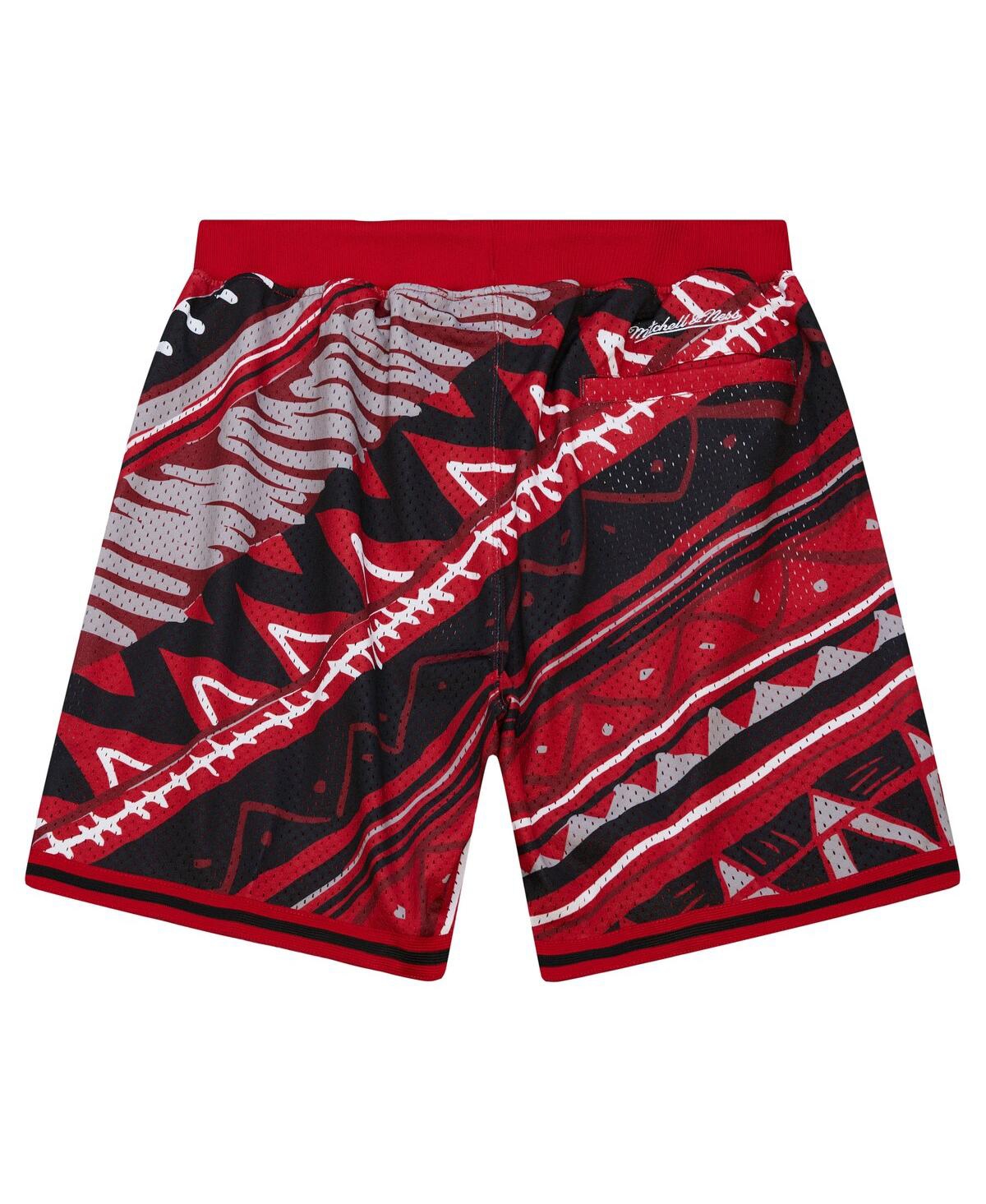 Mitchell & Ness Men's Red Chicago Bulls Game Day Pattern Shorts In Red