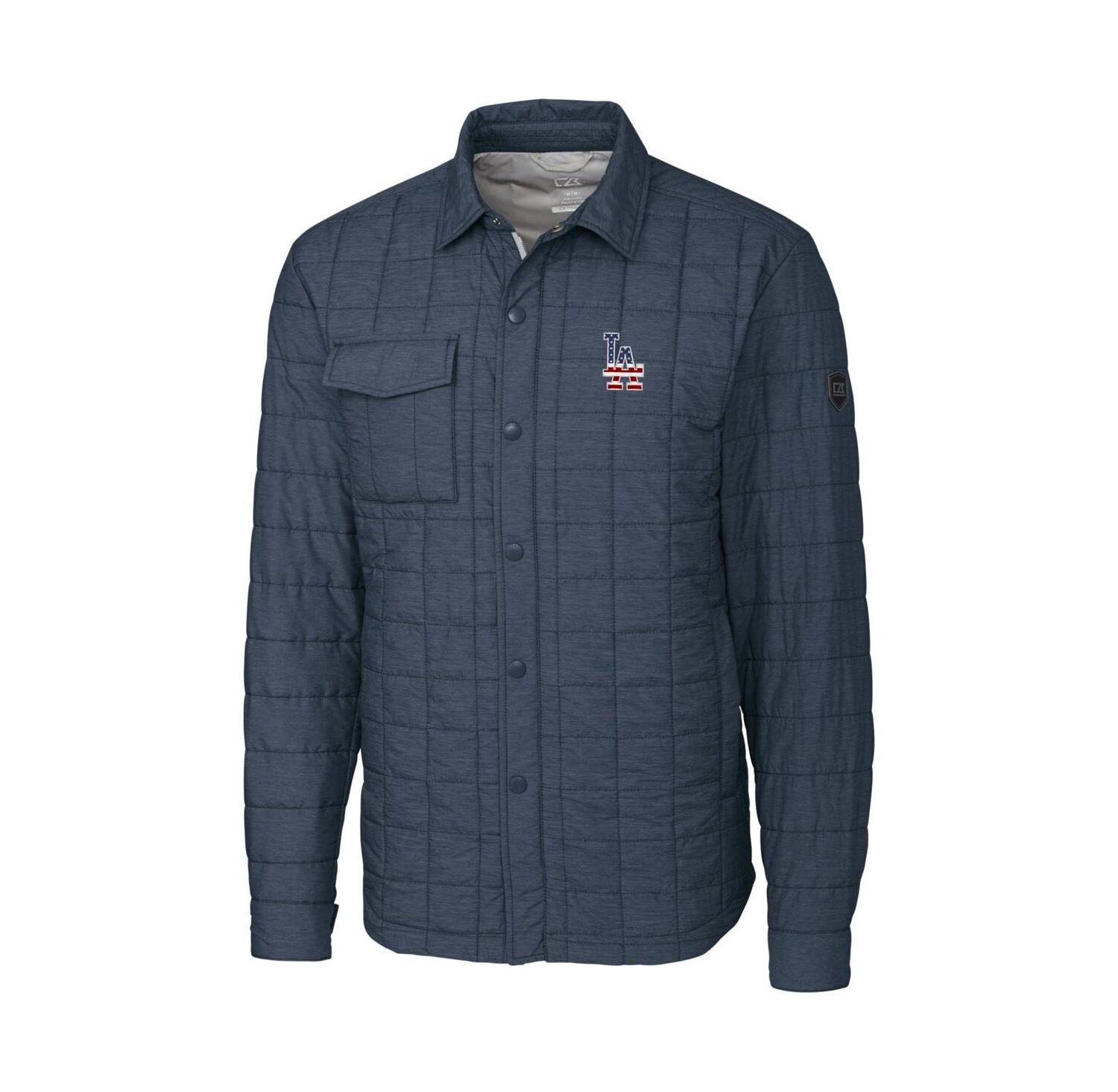 Men's Gray Los Angeles Dodgers Americana Rainier Full-Snap Shirt Jacket