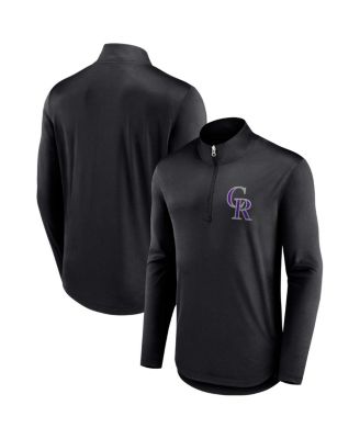 Fanatics - Men's Black Colorado Rockies Tough Minded Lightweight Quarter-Zip Pullover