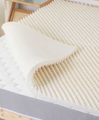 1" Convoluted Copper-Infused Memory Foam Mattress Topper, Twin