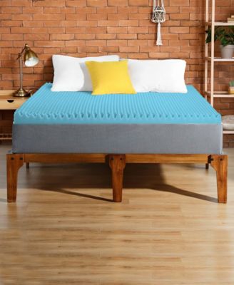 1" Convoluted Gel Memory Foam Mattress Topper, Queen